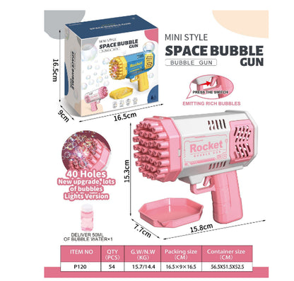 Bubble Gun Rocket 69 Thousand Bubbles, One Big Smile