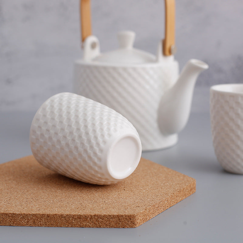 Modern Japanese Ceramic Tea Set – Teapot with Cups & Infuser