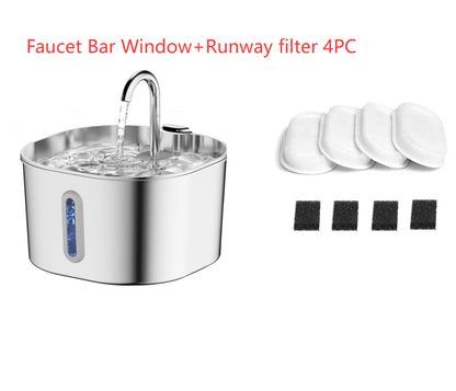 Stainless Steel Smart Pet Water Dispenser Automatic Circulation Large Capacity