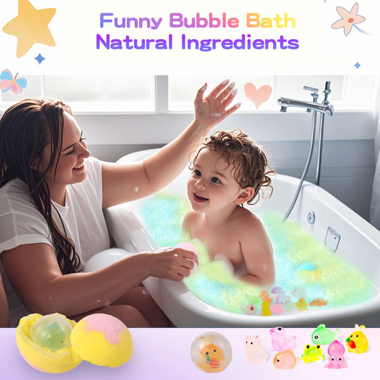 🛁✨ GlowFairy™ Surprise Bath Bombs – Magical Bath Fun & Cuddly Surprise