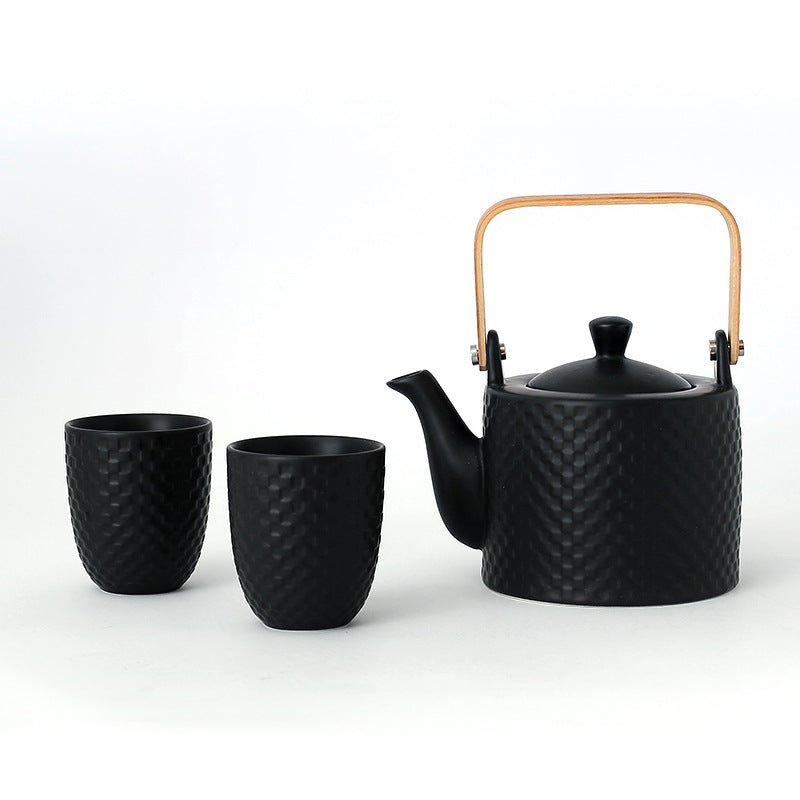 Modern Japanese Ceramic Tea Set – Teapot with Cups & Infuser