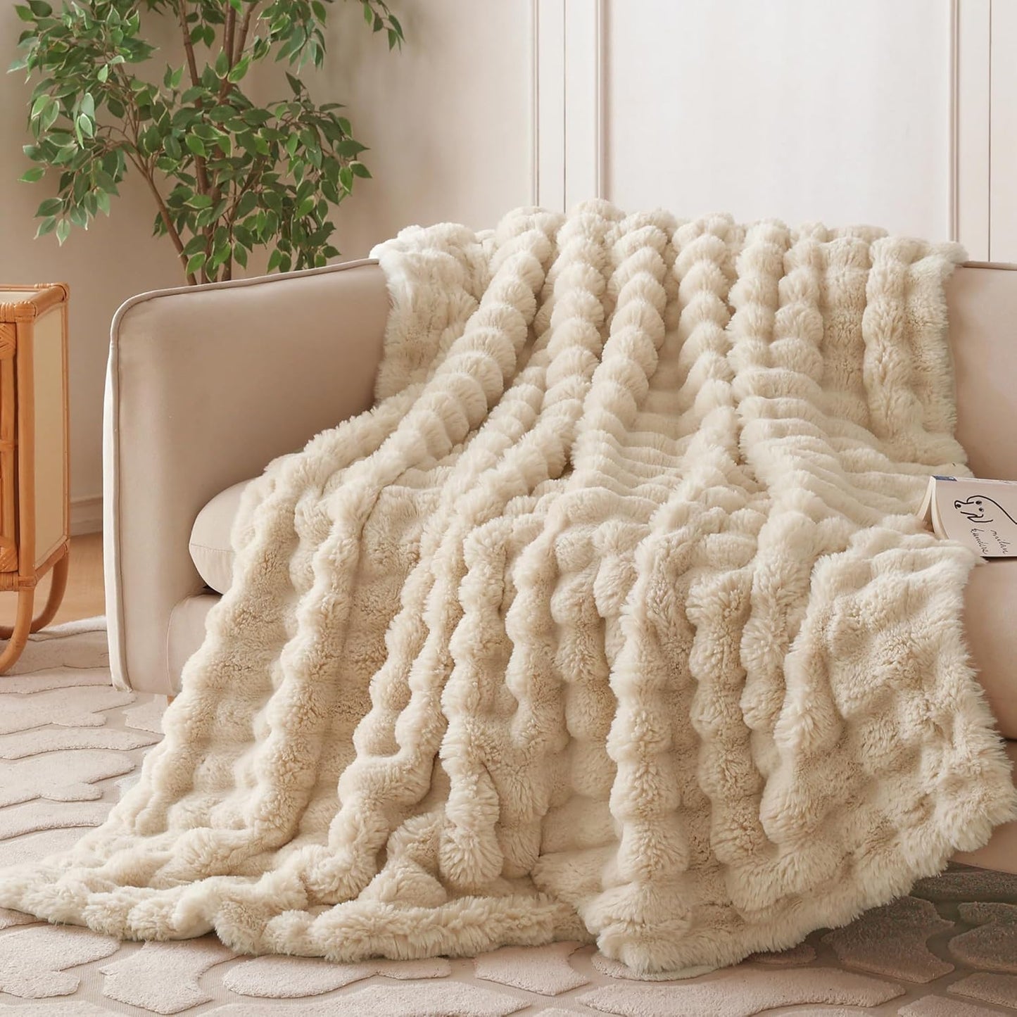 Wonderfully soft, stylish throw that brings warmth, coziness, and elegance together.