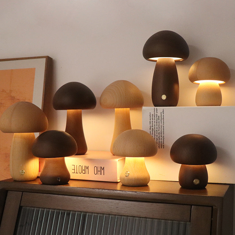 LumiMush™ Wooden Night Light – Soft Glow & Magical Moments of Calm