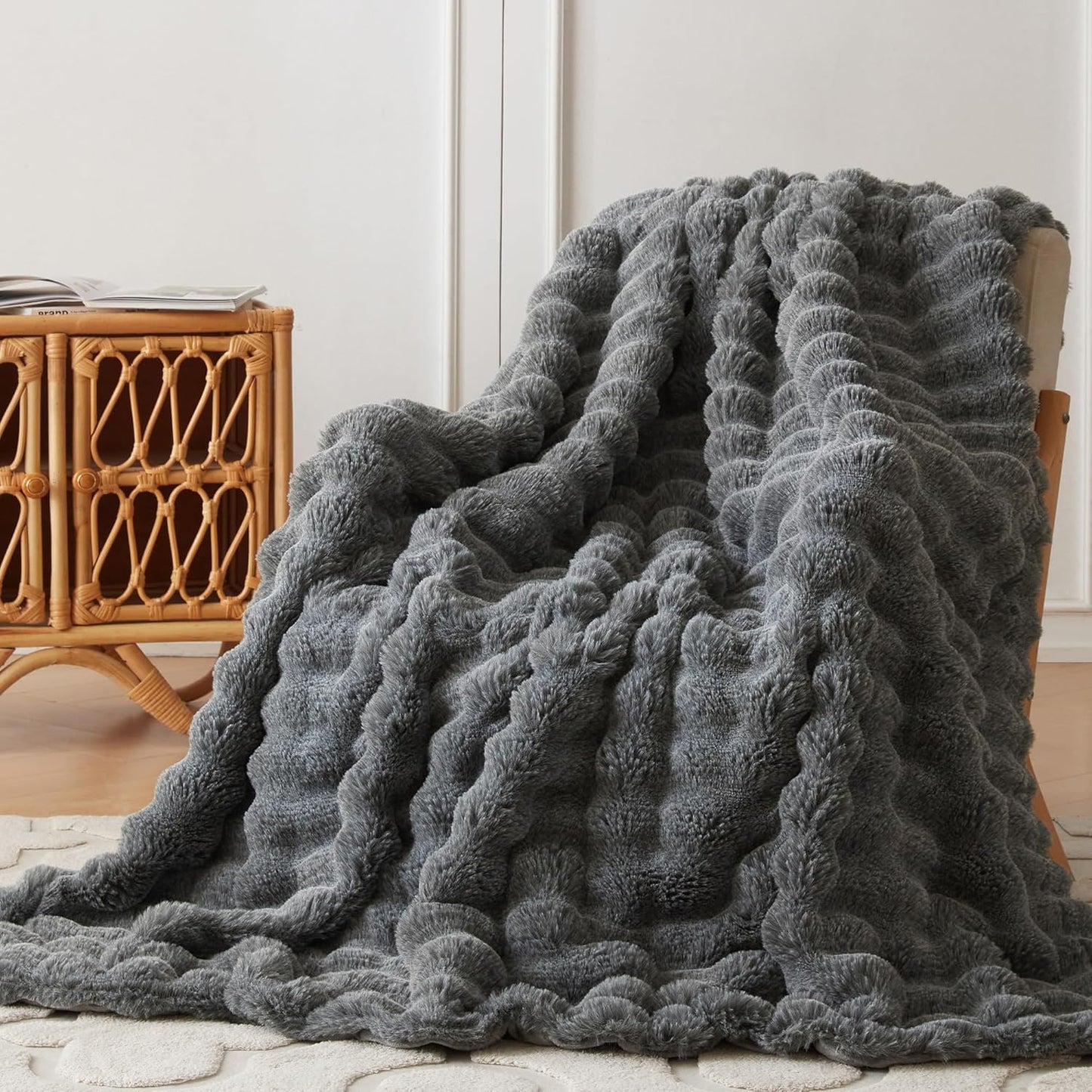 Wonderfully soft, stylish throw that brings warmth, coziness, and elegance together.