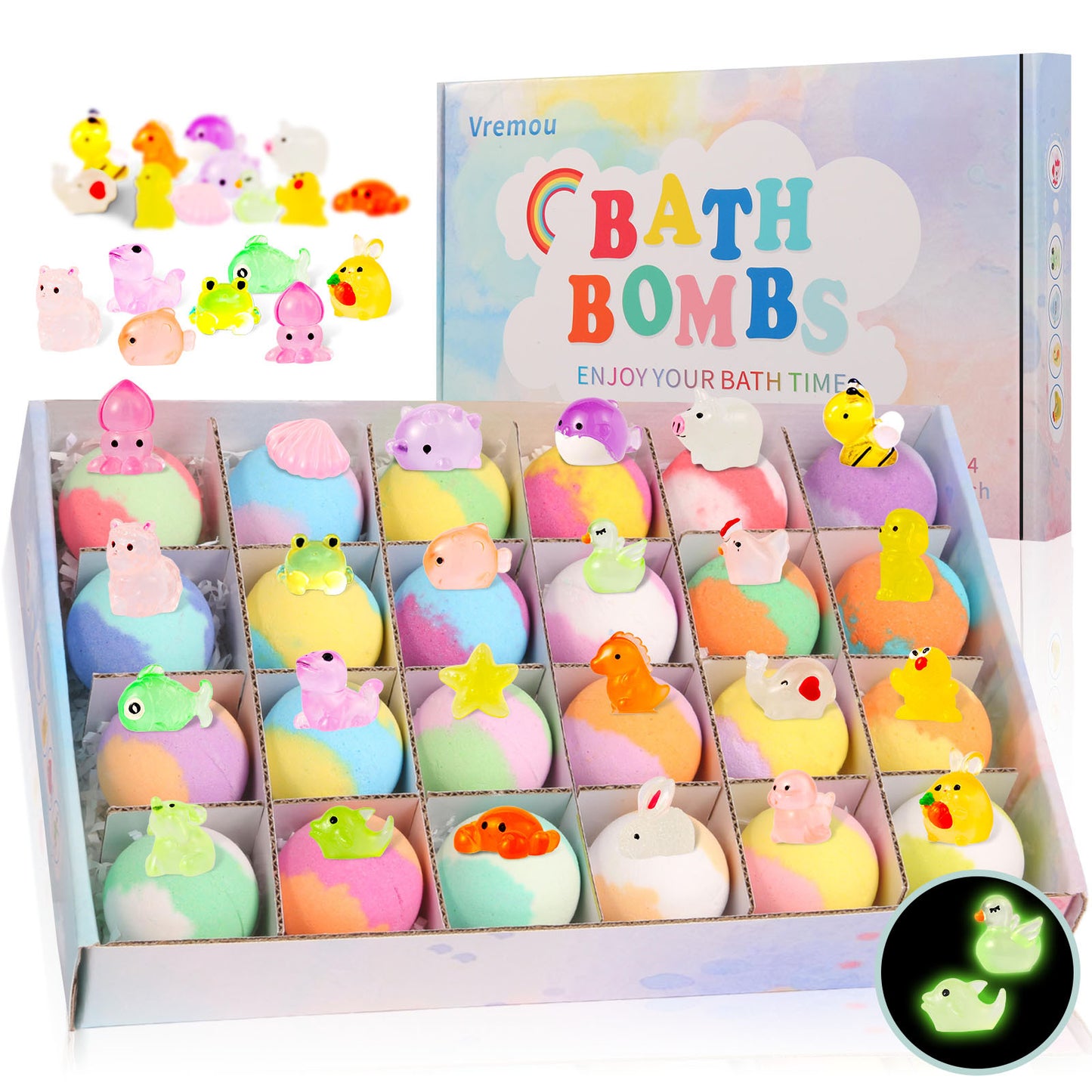 🛁✨ GlowFairy™ Surprise Bath Bombs – Magical Bath Fun & Cuddly Surprise
