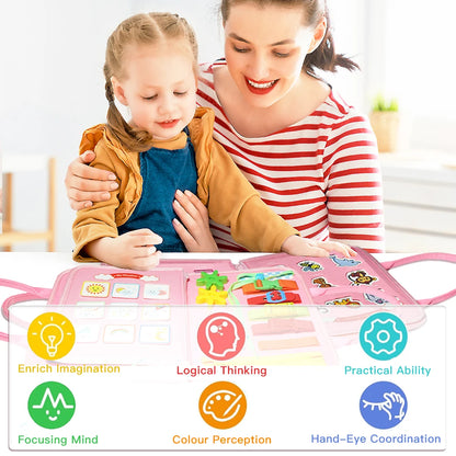 🌈 LearnBloom™ Montessori Activity Board – Playful Learning & Discovery