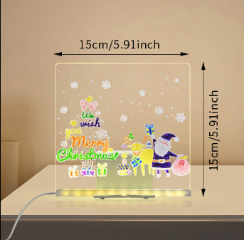 LED Acrylic Message Board – Reusable Luminous Writing Board with Night Light Function
