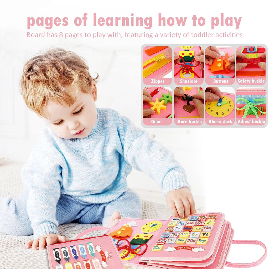 🌈 LearnBloom™ Montessori Activity Board – Playful Learning & Discovery