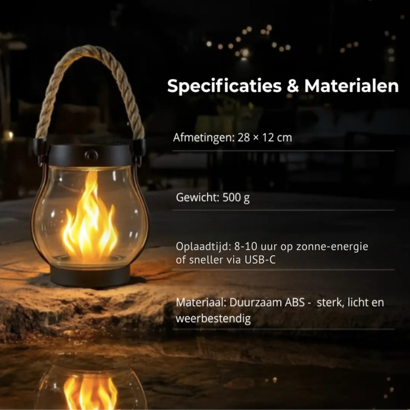 LumiFlame Solar Lantern – A Gentle Glow for Peaceful Evenings