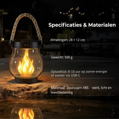LumiFlame Solar Lantern – A Gentle Glow for Peaceful Evenings