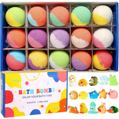 🛁✨ GlowFairy™ Surprise Bath Bombs – Magical Bath Fun & Cuddly Surprise