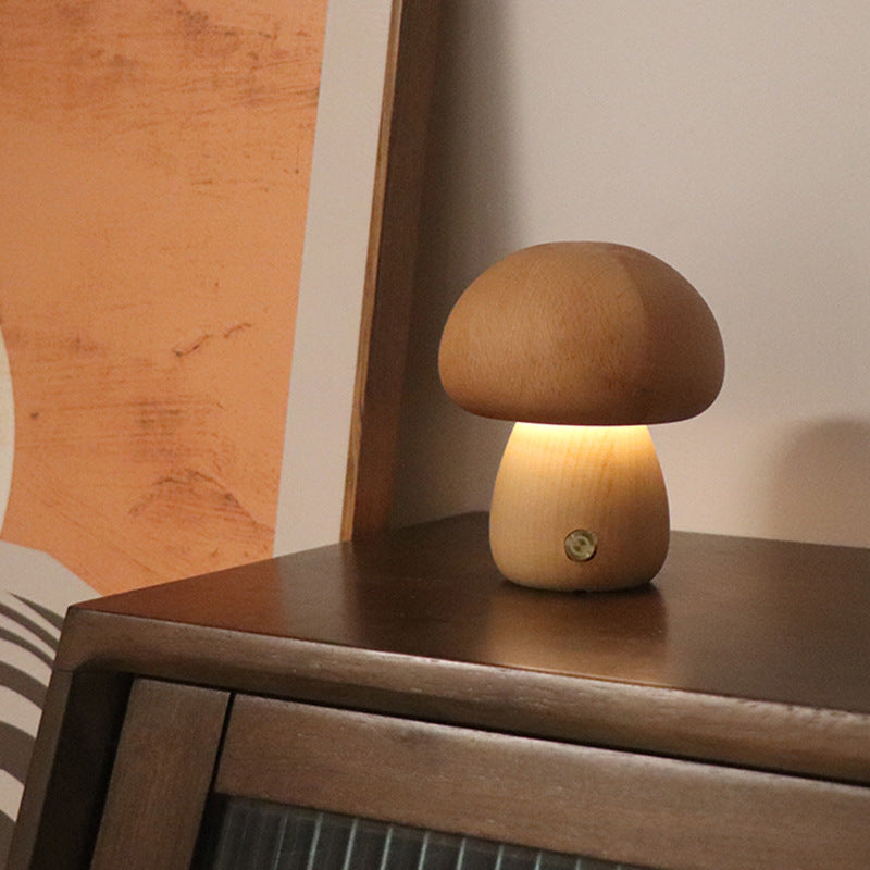 LumiMush™ Wooden Night Light – Soft Glow & Magical Moments of Calm