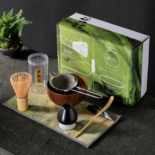 Complete Matcha Tea Set – Traditional Matcha Accessories with Bamboo Whisk & Matcha Tools